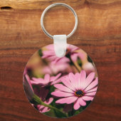 Paarse Afrikaanse Daisy Sleutelhanger (Voorkant)