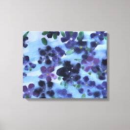 Paarse Afrikaanse Violet Watercolor Canvas Afdruk