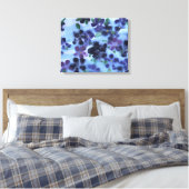 Paarse Afrikaanse Violet Watercolor Canvas Afdruk (Insitu (Slaapkamer))