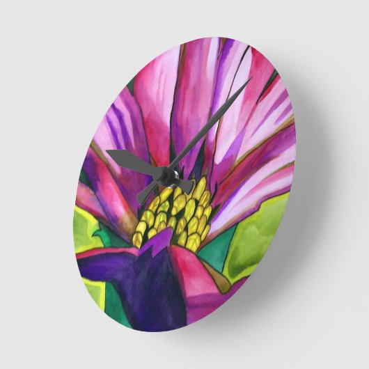 Paarse-Afrikaanse waterverf Ronde Klok (Hoek)