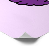 Paarse Afro Eenhoorn Poster (Hoek)