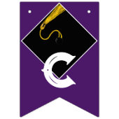 Paarse afstudeerfeest congrats decoratie vlaggetjes (Tweede vlag)