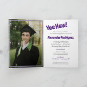 Paarse afstudeerkap Cowboy Boot Arrangement (Binnen)