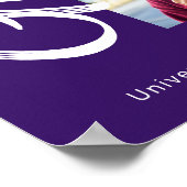 Paarse Afstuderen 3 Foto Bold Arch Script Modern Poster (Hoek)