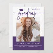 Paarse Afstuderen Aankondiging (Voorkant)