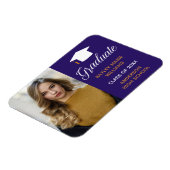 Paarse Afstuderen Foto 2023 Afstuderen Aankondigin Magneet (Linkerzijde)