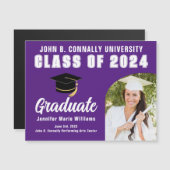 Paarse Afstuderen Foto Aangepaste Afstuderen Magne (Voorkant / Achterkant)