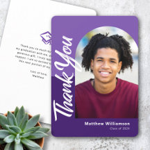 Paarse Afstuderen Foto Bold Arch Script Modern