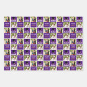 Paarse Afstuderen foto gepersonaliseerd Afstuderen Inpakpapier Vel (Voorkant)