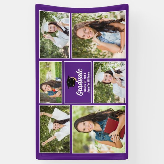 Paarse Afstuderen fotograafpartij Spandoek (Verticaal)