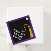 Paarse Afstuderen gefeliciteerd Bedankjes Labels (In situ)