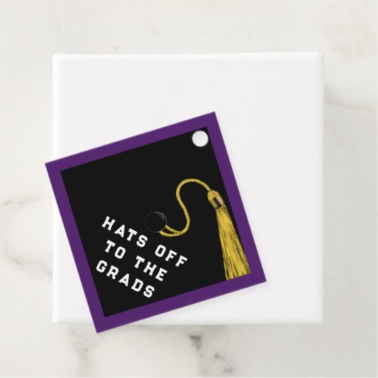 Paarse Afstuderen gefeliciteerd Bedankjes Labels (In situ)