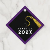 Paarse Afstuderen gefeliciteerd Bedankjes Labels (Achterkant)