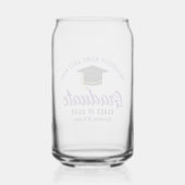 Paarse Afstuderen gepersonaliseerd 2025 Afstuderen Blikvorm Glas (Achterkant)