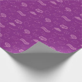 Paarse Afstuderen Hand getrokken krabbelpatroon Cadeaupapier (Hoek)