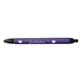 Paarse Afstuderen Keepsake Custom High School Zwarte Inkt Pen (Voorkant)
