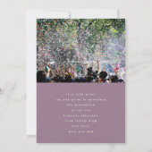 Paarse Afstuderen tekst Foto van High School Afstu Aankondiging (Achterkant)