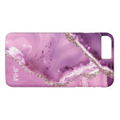 Paarse Agaat Case-Mate iPhone Case (Achterkant (Horizontaal))