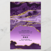 Paarse Agaat Faux folie prijslijst Flyer (Achterkant)