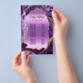 Paarse Agaat Faux folie prijslijst Flyer (Hand)