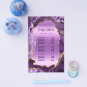 Paarse Agaat Faux folie prijslijst Flyer (Enkel)