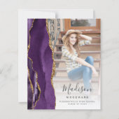 Paarse Agaat Foto 2024 Afstuderen Aankondiging (Voorkant)