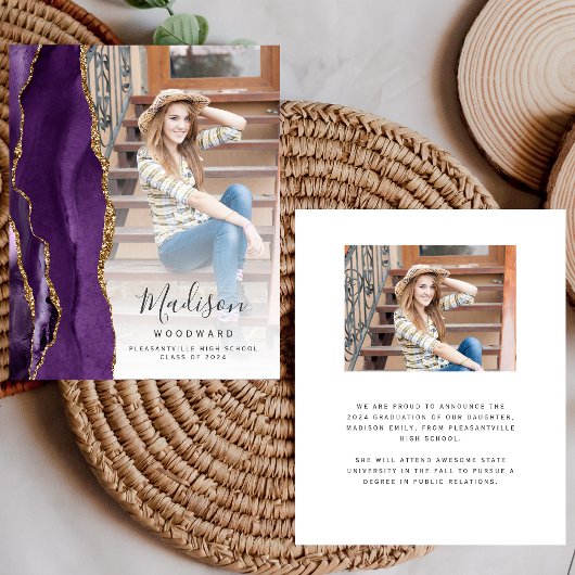 Paarse Agaat Foto 2024 Afstuderen Aankondiging