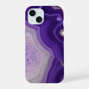 Paarse Agaat Geode Custom iPhone 15 Case
