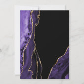 Paarse Agaat Gold Black 90e verjaardag Kaart (Achterkant)