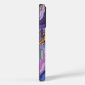 Paarse Agaat Golven met Goud Case-Mate iPhone Case (Achterkant / Rechts)