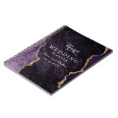 Paarse Agaat & Goud Trouwscript Trouwplanner Notitieboek (Linkerzijde)