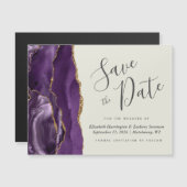 Paarse agaat ivoor bruiloft magnetisch Bewaar de d (Voorkant / Achterkant)