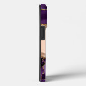 Paarse Agaat Marmer Roos Goud Glitter Modern Case-Mate iPhone Case (Achterkant / Rechts)