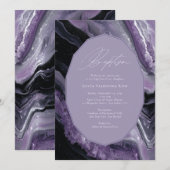 Paarse agaat moderne Baby doop doop doop Kaart (Voorkant / Achterkant)