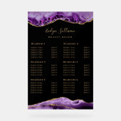 Paarse agaat prijslijst acryl bord (Voorkant)