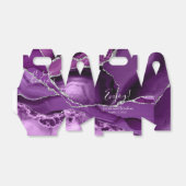 Paarse Agaat Zilver Glitter Bruiloft Favor Dozen Bedankdoosjes (Uitgevouwen)