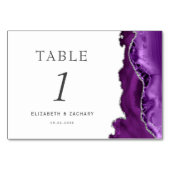 Paarse Agaat Zilveren Bruiloft Kaart (Voorkant)
