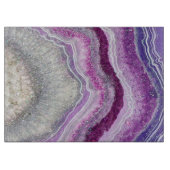 Paarse Agate Geode Crystal Marble Modern Elegant Snijplank (Voorkant)