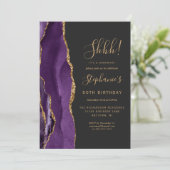 Paarse Agate Gold Surprise 50ste verjaardagsfeestj Kaart (Staand voorkant)