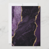 Paarse Agate Gold Surprise 50ste verjaardagsfeestj Kaart (Achterkant)