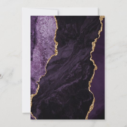 Paarse Agate Gold Surprise 50ste verjaardagsfeestj Kaart (Achterkant)