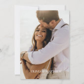 Paarse Agate Huwelijks Scrip Foto  Save The Date (Achterkant)