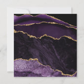 Paarse Agate Huwelijkskleur Pallet Uitnodiging (Achterkant)