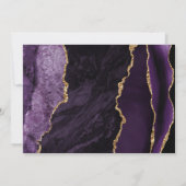 Paarse Agate Script Wedding Sla de datum op Save The Date (Achterkant)