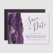 Paarse Agate Sering Trouw Magnetische Save the Dat (Voorkant / Achterkant)