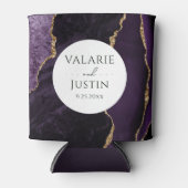 Paarse Agate Stone Wedding Koelbox Blikjeskoeler (Voorkant)