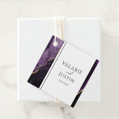 Paarse Agate Weddenschappen Bedankjes Labels (In situ)