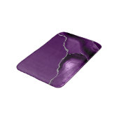 Paarse Agate Zilveren Glitter Badmat (Gekanteld)