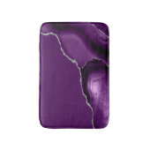 Paarse Agate Zilveren Glitter Badmat (Voorkant Verticaal)