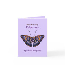 Paarse Agathina Keizer Vlinder Kunst Februari